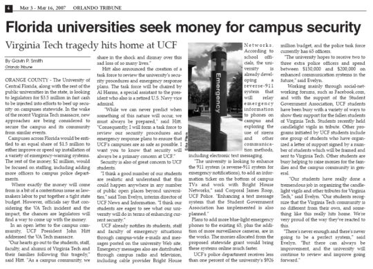 Orlando Tribune - Virginia Tech UCF 2007 Gavin P Smith