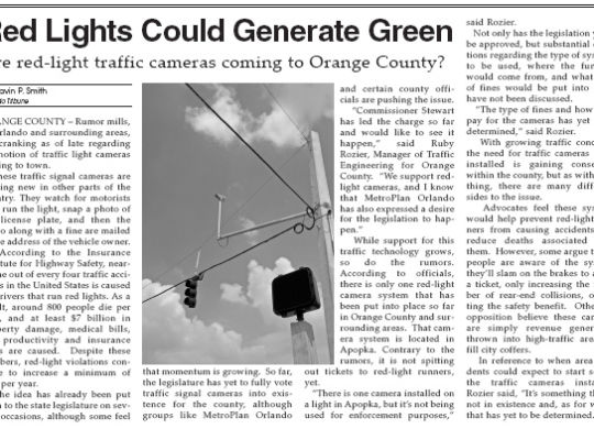 Orlando Tribune Red Light Program 2007 Gavin P Smith