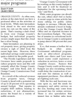 Orange County Budget Blues 2007 Gavin P Smith