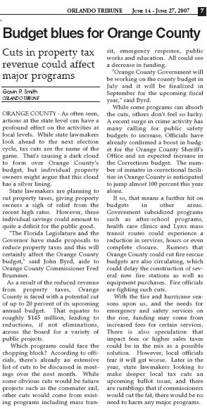 Orange County Budget Blues 2007 Gavin P Smith Orange County Budget Blues 2007 Gavin P Smith