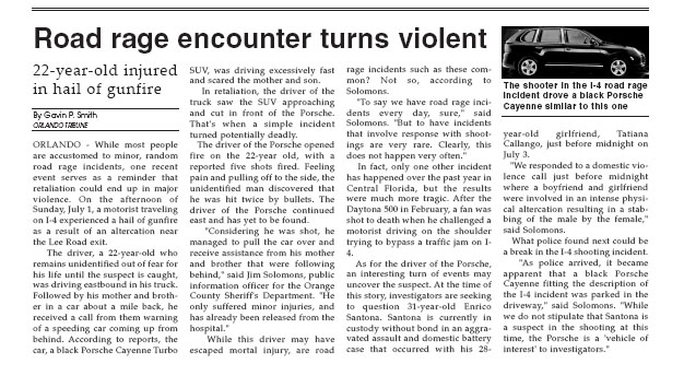 Orlando Tribune - Road Rage 2007 - Gavin P Smith