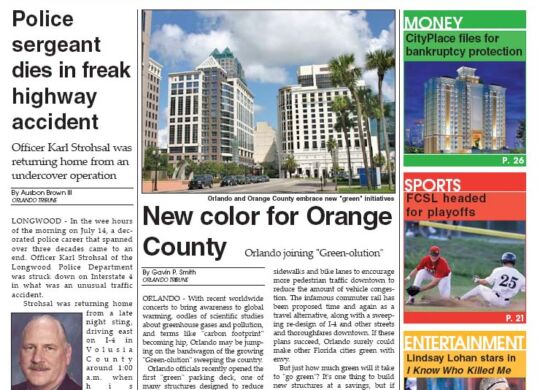 Orlando Tribune - Greenolution Cover Story 2007