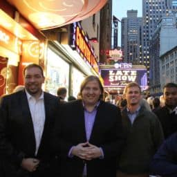 Gavin P. Smith outside of the Late Show with David Letterman Theater, NYC, 2012.