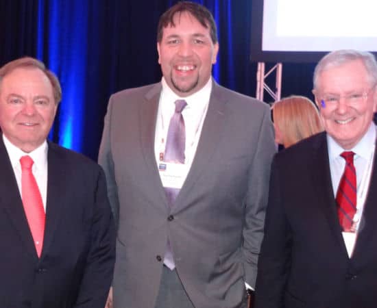 Gavin P Smith with Harold Hamm and Steve Forbes 3-12-15 Forbes Reinventing America Summit